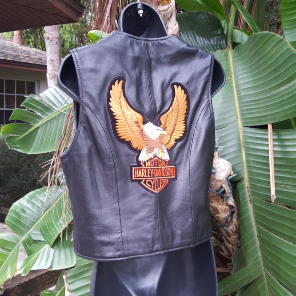 Harley davidson leather vest